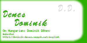 denes dominik business card